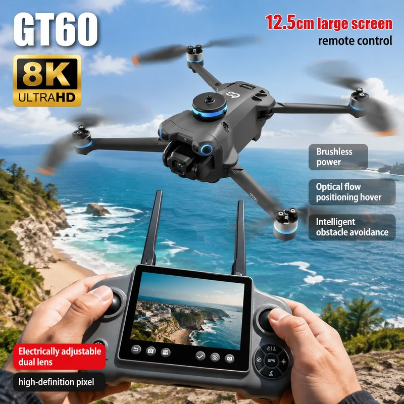Drone Kit Long Range - NOVO Drone Mini GT60 com Câmeras